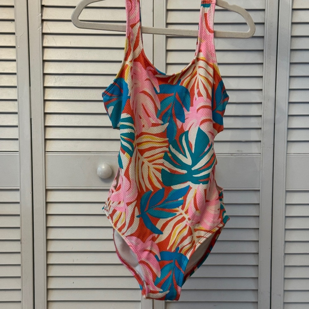 Target Kids Tropical Leaf One Piece Swimsuit